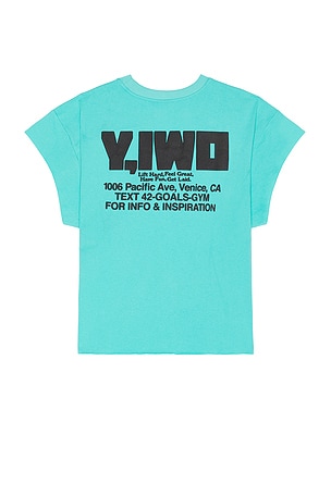 Y,IWO Think Big Cap Sleeve Tee in Blue. Size XL/1X. Also