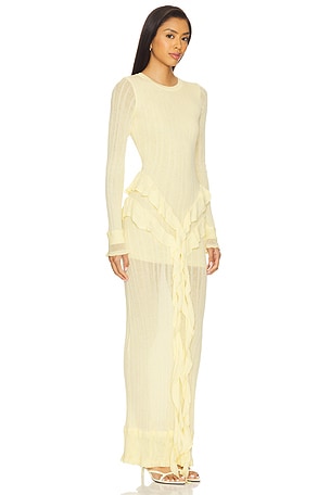 YLLW THE LABEL Presley Knit Dress in Yellow