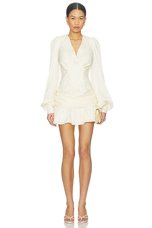 Evie Mini Dress Yellow The Label