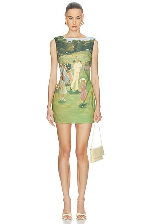 Augusta Linen Dress Yellow The Label