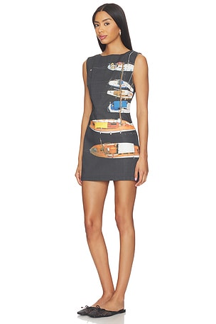 Yellow The Label x REVOLVE Chloe Linen Dress in Black. Size S. Also