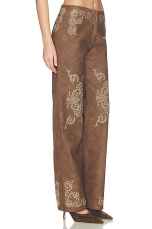 YLLW THE LABEL PANTALON SEBA en Marron