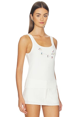 Yellow The Label Golf Scene Tank Top in White