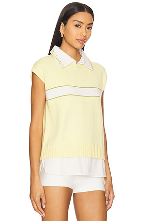 YLLW THE LABEL Stuart Oxford Vest in Lemon