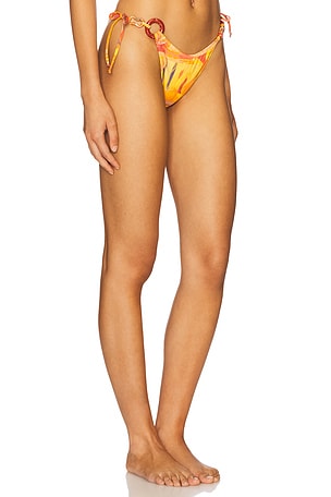 YLLW THE LABEL Vivi Charm Bikini Bottom in Orange