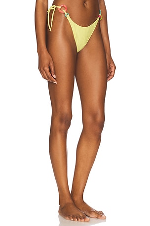 YLLW THE LABEL Vivi Charm Bikini Bottom in Yellow