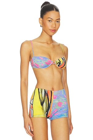 Yellow The Label Lane Bikini Top in Yellow,Purple