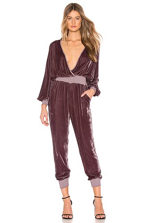 Young fabulous and broke velvet jumpsuit hotsell