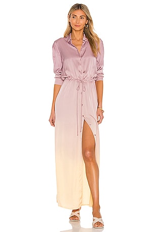 young fabulous and broke long sleeve dress Young, Fabulous & Broke Amaia Dress in Whisky Tiger Eye Wash
