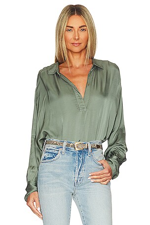 Sullivan Henley Blouse Young, Fabulous & Broke