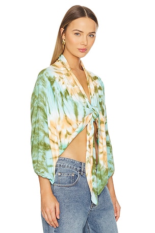 Young, Fabulous & Broke Carmen Top in Green