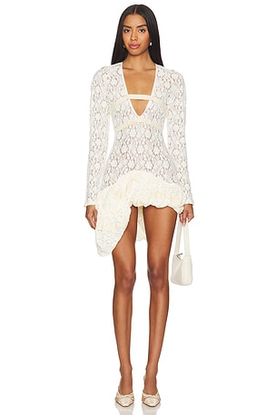 Draped Lace Dress Yuhan Wang