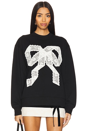 Lace Bow Sweatshirt Yuhan Wang