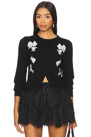 Floral Sequin Cardigan Yuhan Wang