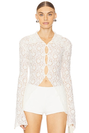 Lace Buttoned Blouse Yuhan Wang