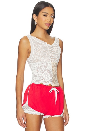 Yuhan Wang Patchwork Lace Tank Top in NA