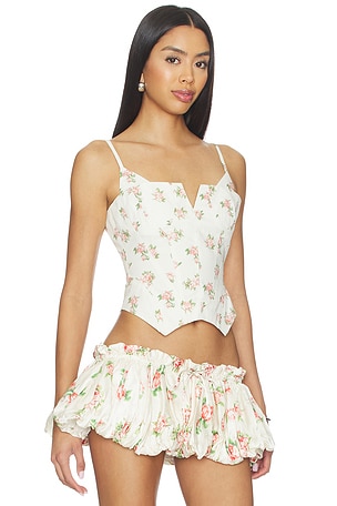 Yuhan Wang Bustier Top in White