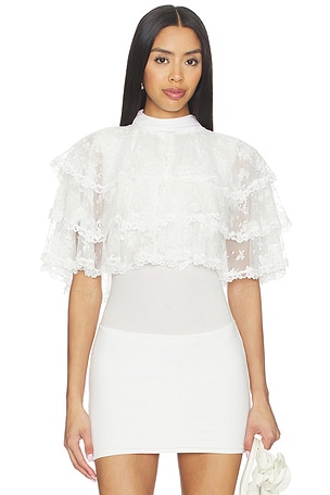 Shell Button Lace Bolero Yuhan Wang