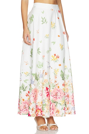 Yumi Kim Sicilia Skirt in White,Pink