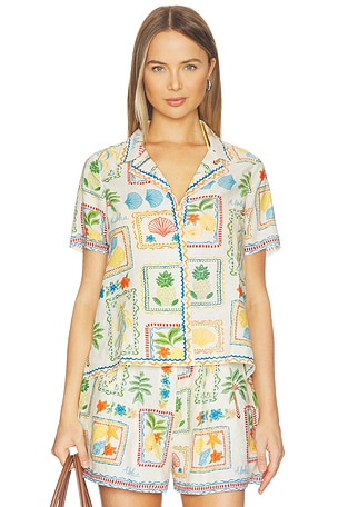 Yumi Kim Hoku Top in Cream,Green
