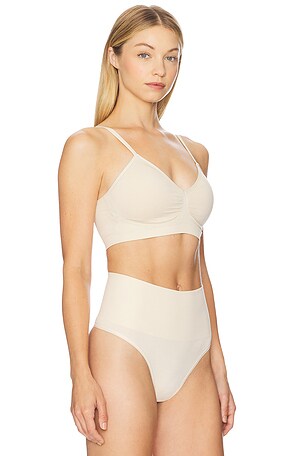 Yummie V Neck Bralette in Neutral