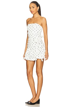Zemeta Moonlight Polka Bloom Dress in White