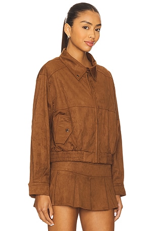 Zemeta Mocca Suede Jacket in Brown