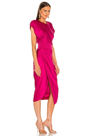 Zhivago Bond Midi Dress in Fuchsia in Fuchsia