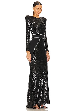 Zhivago Super Rad Sequin Gown in Black