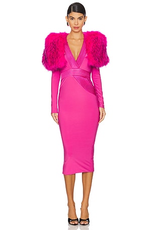 The Heiress Faux Fur 2 Piece Dress Zhivago