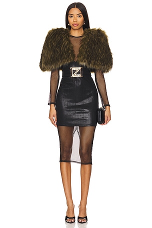 More Human Than Human Faux Fur 2 Piece Dress Zhivago