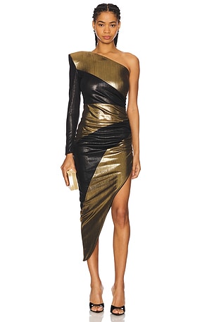 Zhivago Steppin' Out Dress in Metallic Gold