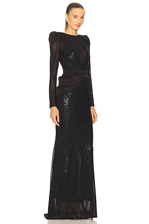 Zhivago Mimicry 2 Piece Gown in Black