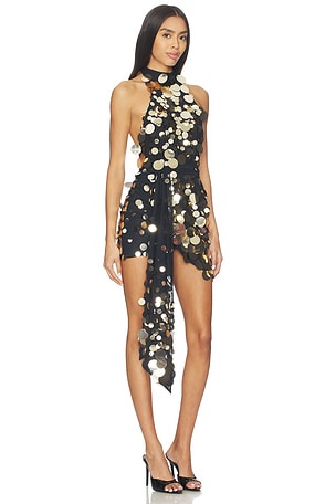 Zhivago Dream Of Light Mini Dress in Black