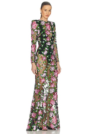 Zhivago Vista Fiorita Gown in Black. Size 6. Also