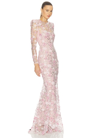 Zhivago vestido largo the death of Rosas en color rosado