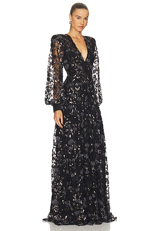 Zhivago Dear Heart Gown in Black. Size 6. Also