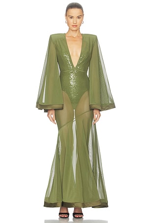 Illusion Survives Love 2 Pc Mesh Gown Zhivago