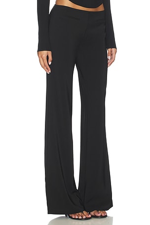 Ziah Low Waist Tailored Trousers in Black. Size M. Also
