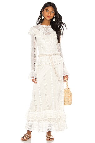 white crochet dress long sleeve Li White Crochet Long Sleeve Mini Dress main image 0