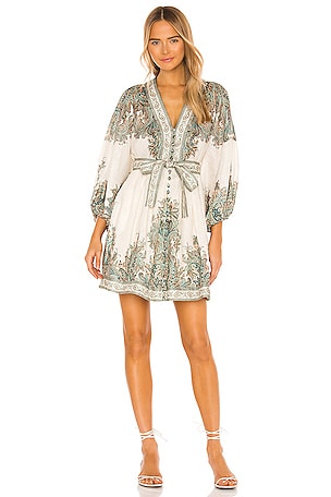 retrofete white mini dress Anastasia Sequin Feather Dress – Retrofete