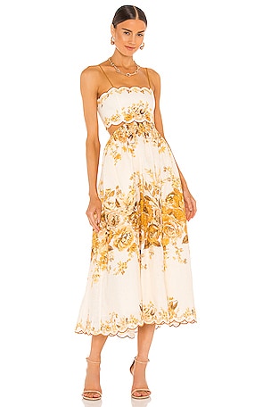 Aliane Scallop Midi Dress