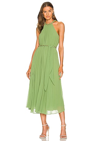 Zimmermann Sunray Pleat Midi Dress in Sage | REVOLVE