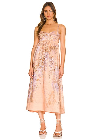 Zimmermann Rosa Bralette Midi Dress in Lilac Wisteria Floral | REVOLVE Zimmermann Rosa Bralette Midi Dress in Lilac Wisteria Floral | REVOLVE