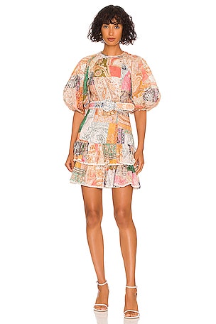Ruffle Hem Mini Dress Zimmermann
