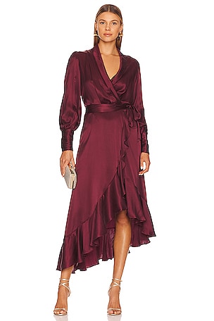 Silk Wrap Midi Dress Zimmermann