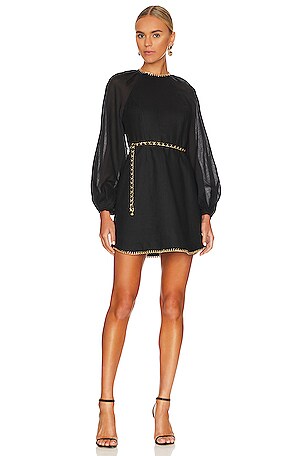 green emerald velvet dress Sunray Long Sleeve Dress by ZIMMERMANN – Boyds main image 0