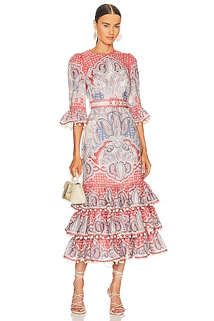 zimmermann vitali printed linen maxi dress Zimmermann