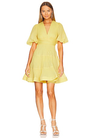 Zimmermann Pleated Mini Dress in Jacaranda