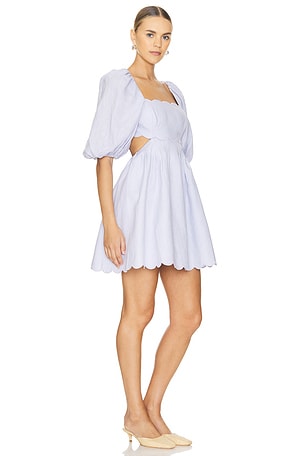 Zimmermann Halliday Scallop Mini Dress in Lavender